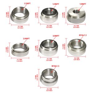 10pcs Oxygen Sensor Bungs Aluminium O2 Weld in Bung Stepped Style