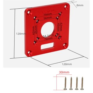 Router Table Insert Plate Aluminium Alloy Router Base Plate for Woodworking Trimming Engraving Machine