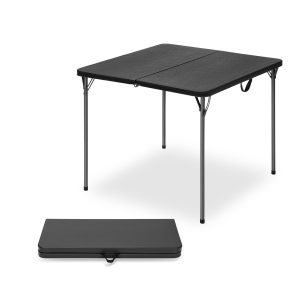 Square Folding Table Foldable Card Game Table for 4 People Portable PP Table with Carry Strap Outdoor Picnic Table FY-DC